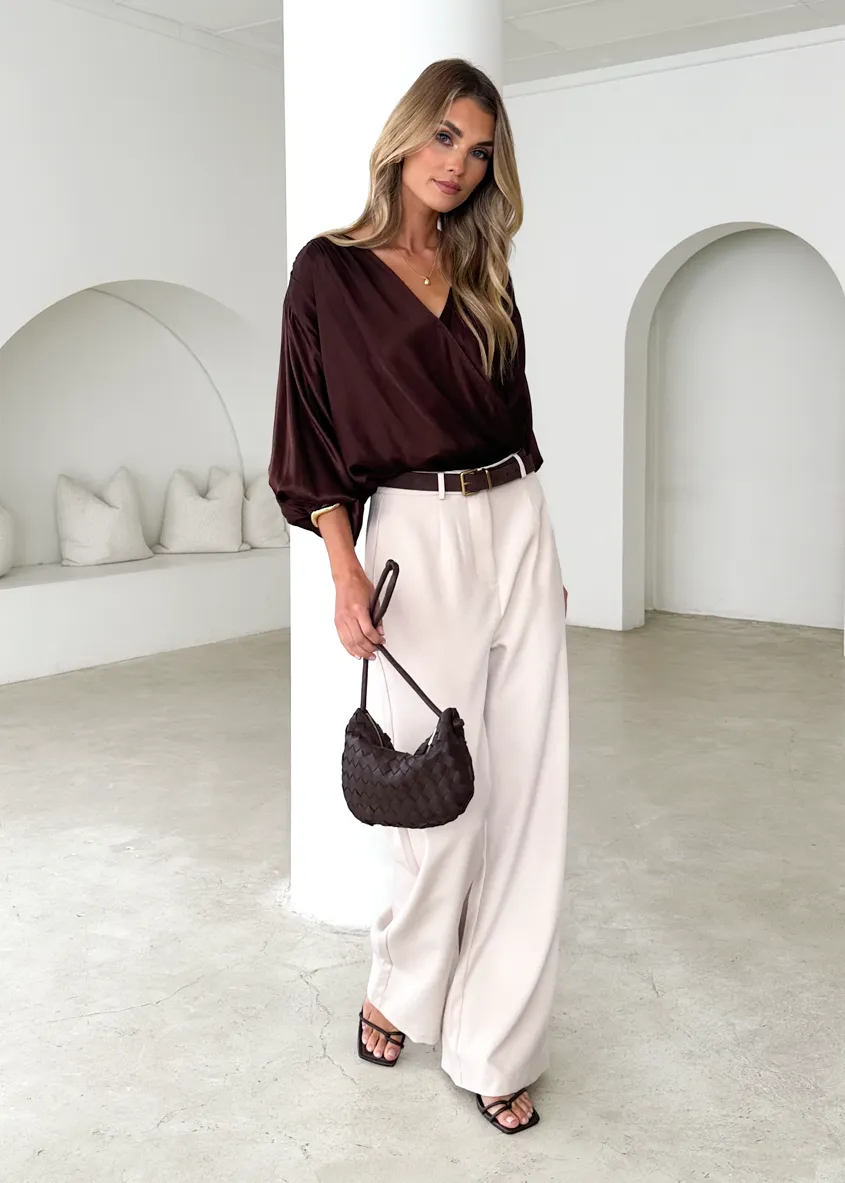 Alara Top - Choc sold by Gingham & Heels product image thumbnail 4