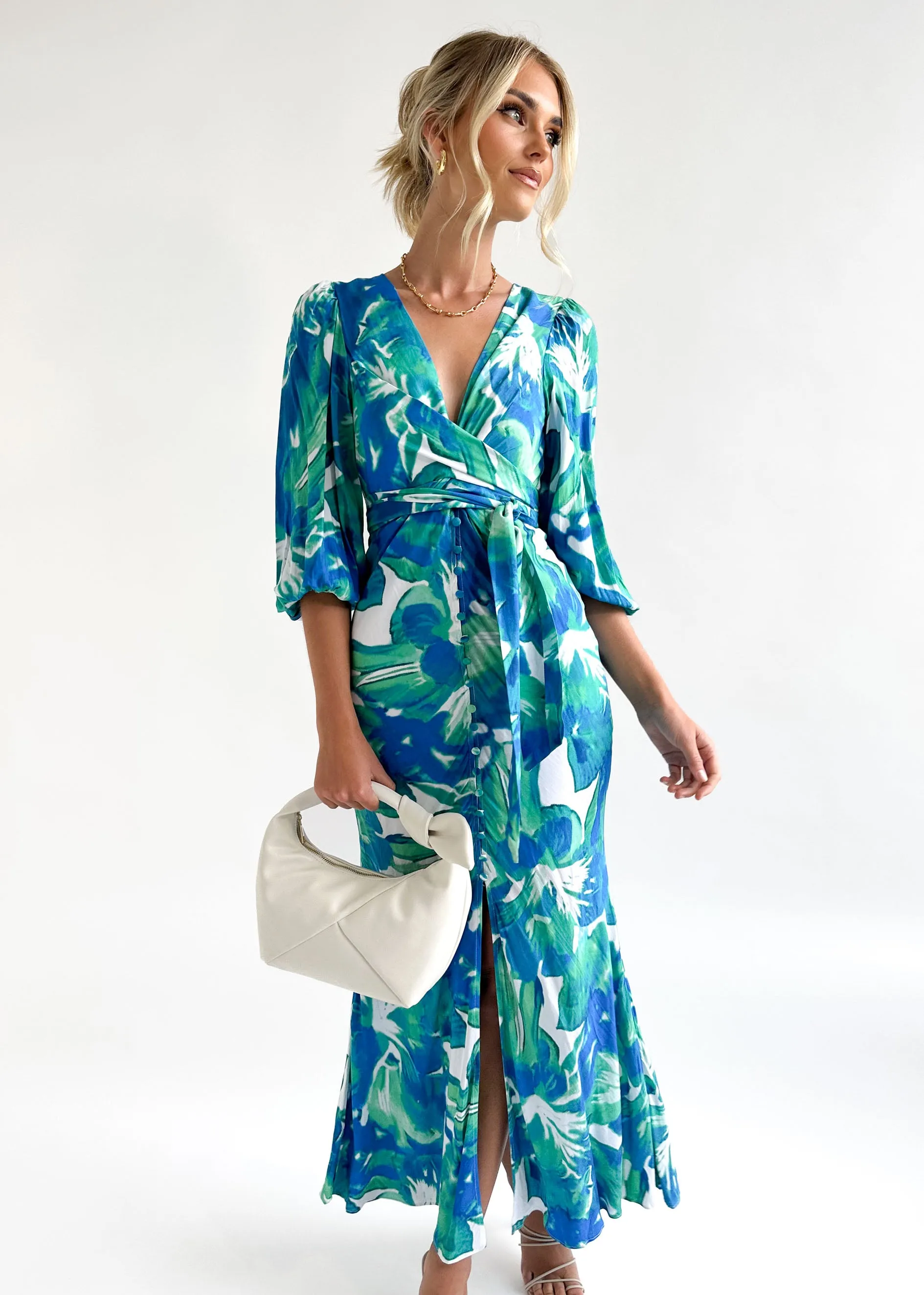 Orielle Midi Dress - Cobalt Swirl sold by Gingham & Heels product image thumbnail 3