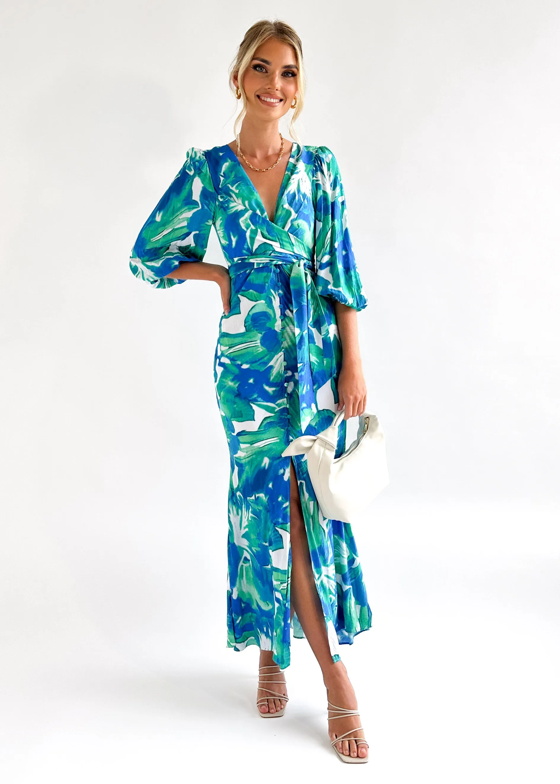 Orielle Midi Dress - Cobalt Swirl sold by Gingham & Heels product image thumbnail 5