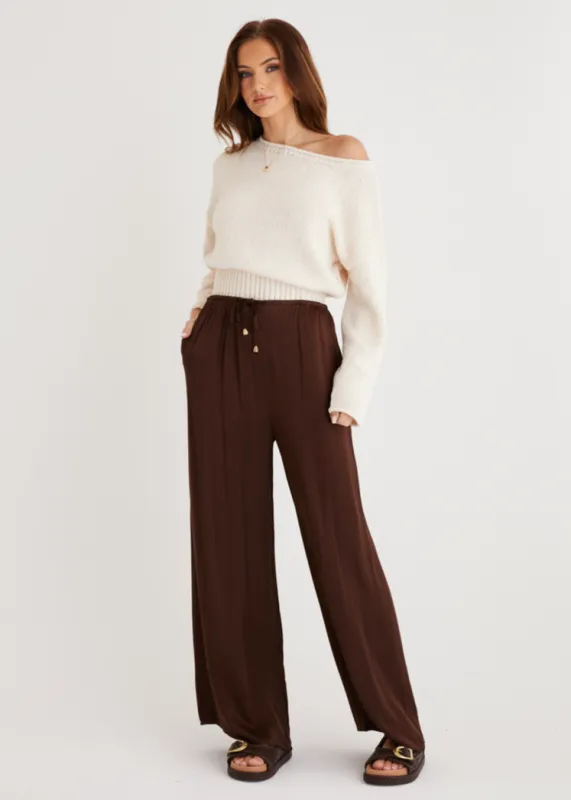 Charlie Pants - Chocolate sold by Gingham & Heels