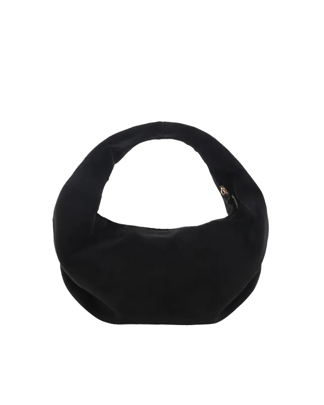 Renee Shoulder Bag - Black Suede sold by Gingham & Heels