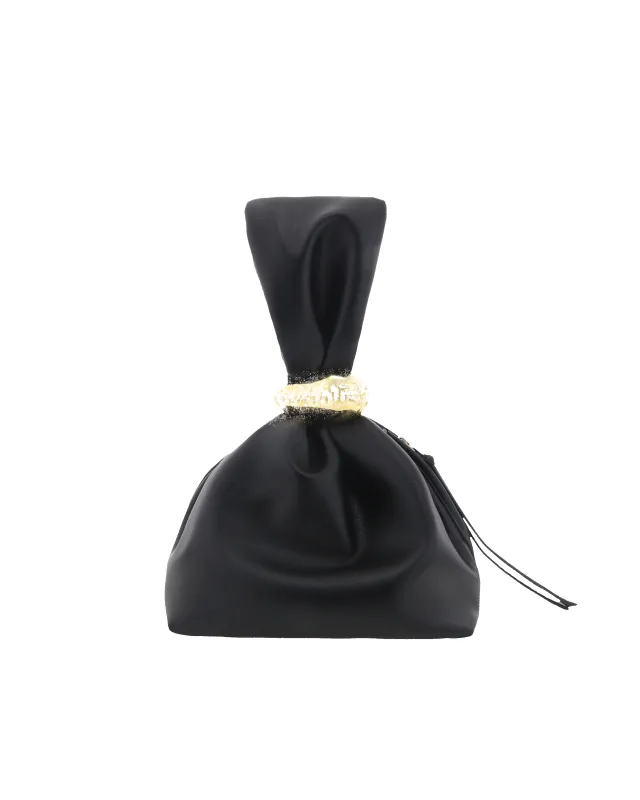 Lucia Handle Bag - Black sold by Gingham & Heels