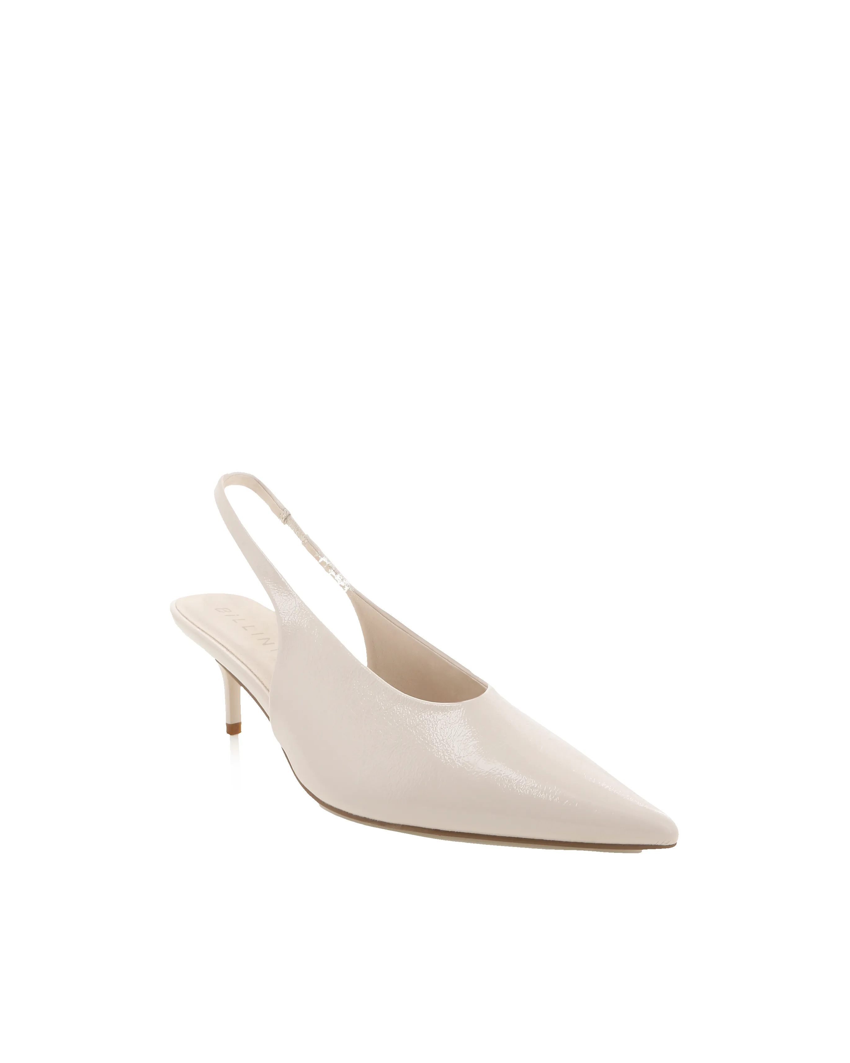 Xishi Heels - Chalk Crinkle Patent sold by Gingham & Heels product image thumbnail 4