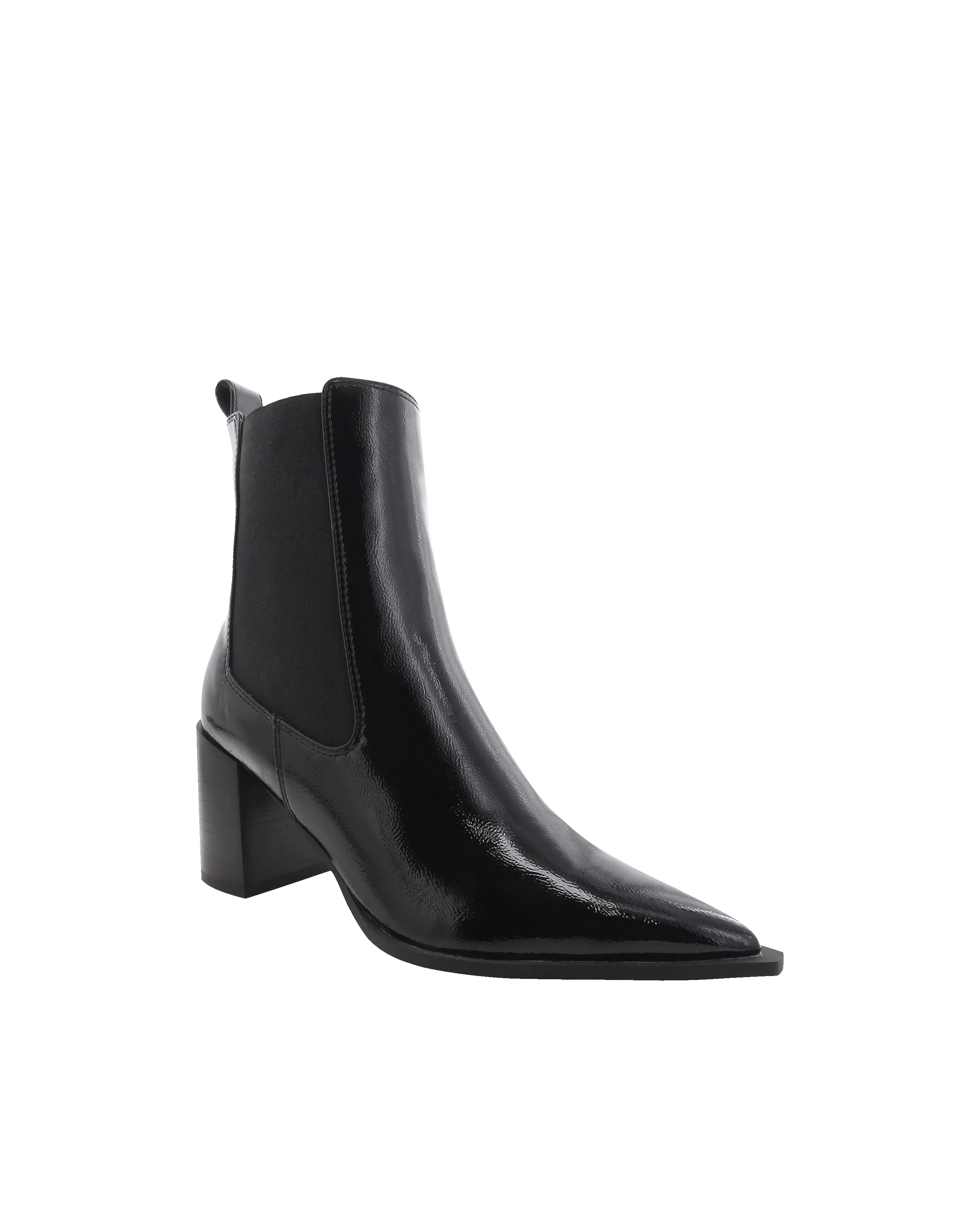 Stephanie Boots - Black Crinkle Patent sold by Gingham & Heels product image thumbnail 4