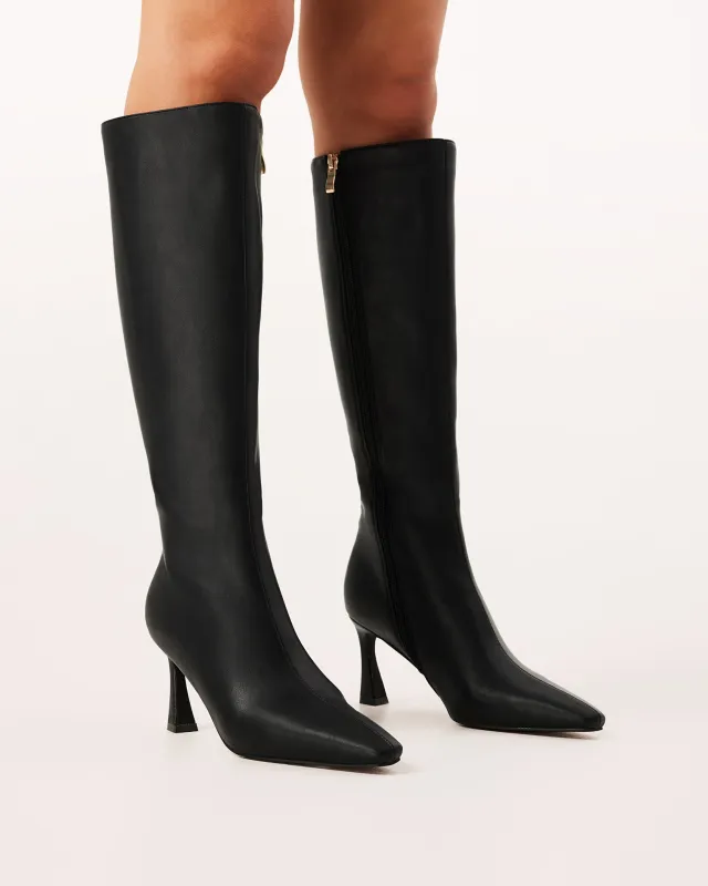 Shyla Knee High Boots - Black sold by Gingham & Heels