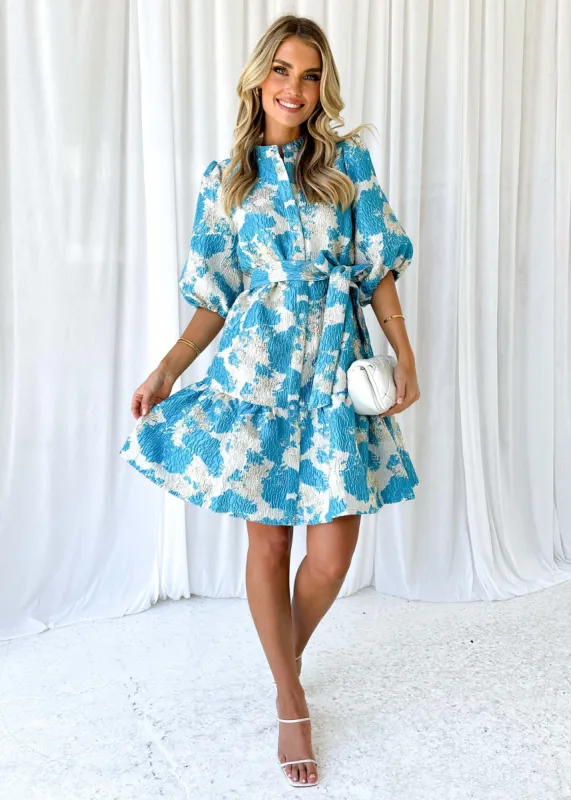 Ossette Dress - Ocean sold by Gingham & Heels