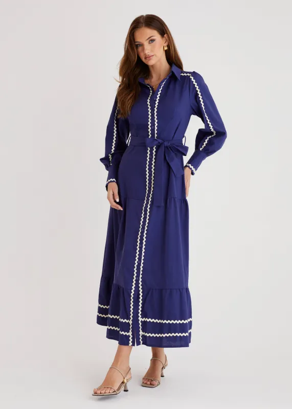 Jordana Maxi Dress - Navy sold by Gingham & Heels