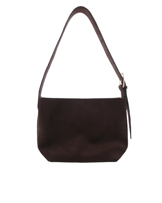 Freya Shoulder Bag - Dark Cacao Suede made by Billini
