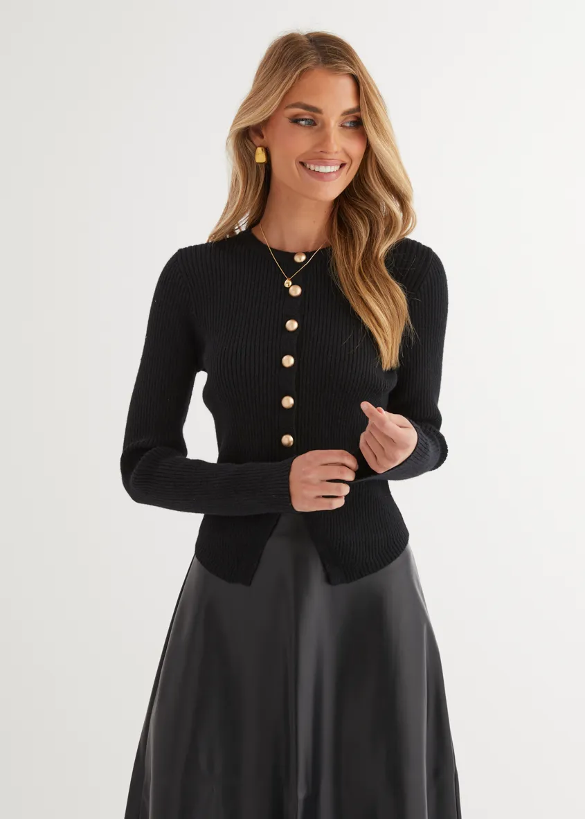 Sparrow Knit Top - Black sold by Gingham & Heels