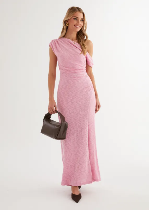 Rosantica Drop Shoulder Midi Dress - Pink sold by Gingham & Heels