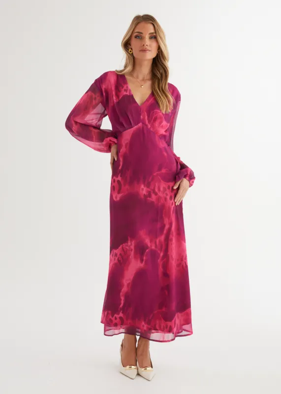 Primavera Maxi Dress - Pink Splash sold by Gingham & Heels
