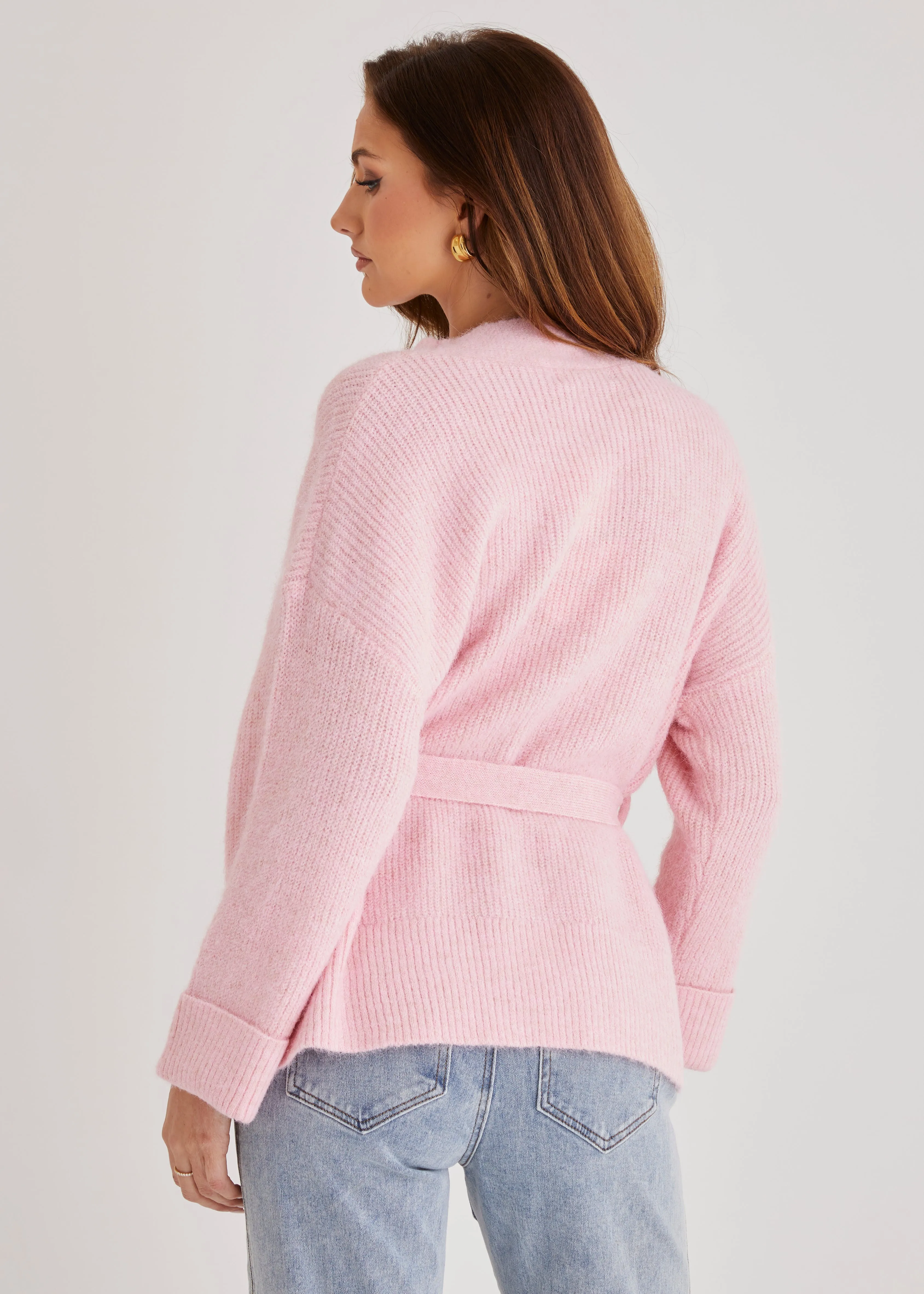 Coyote Wrap Sweater - Pink sold by Gingham & Heels product image thumbnail 5