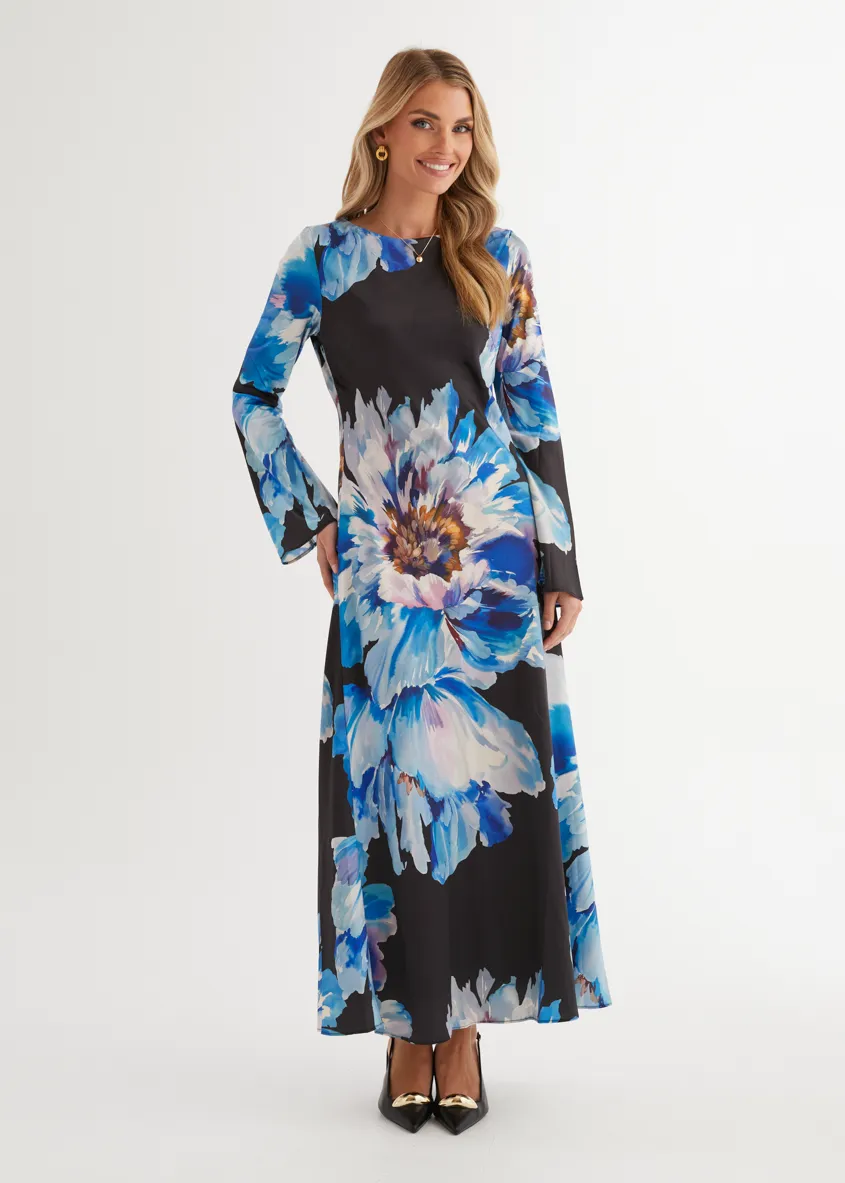 Romance Maxi Dress - Midnight Bloom sold by Gingham & Heels product image thumbnail 3