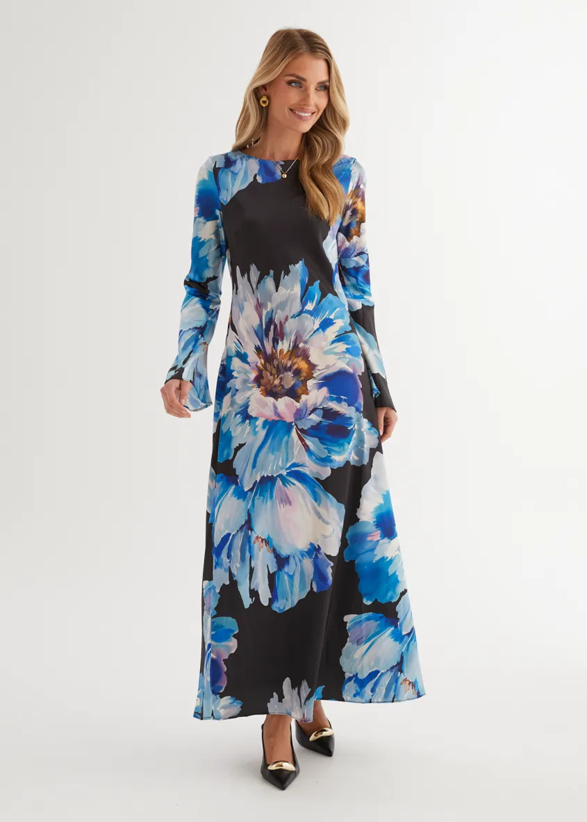 Romance Maxi Dress - Midnight Bloom sold by Gingham & Heels