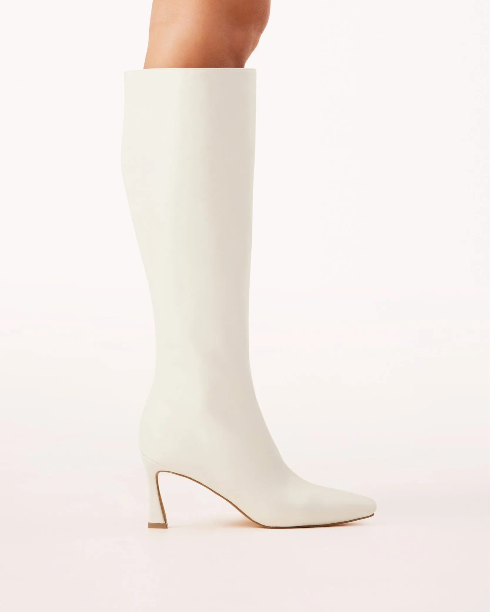 Shyla Knee High Boots - Ivory sold by Gingham & Heels product image thumbnail 3