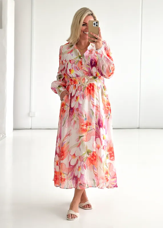 Milan Maxi Dress - Spring Bloom sold by Gingham & Heels