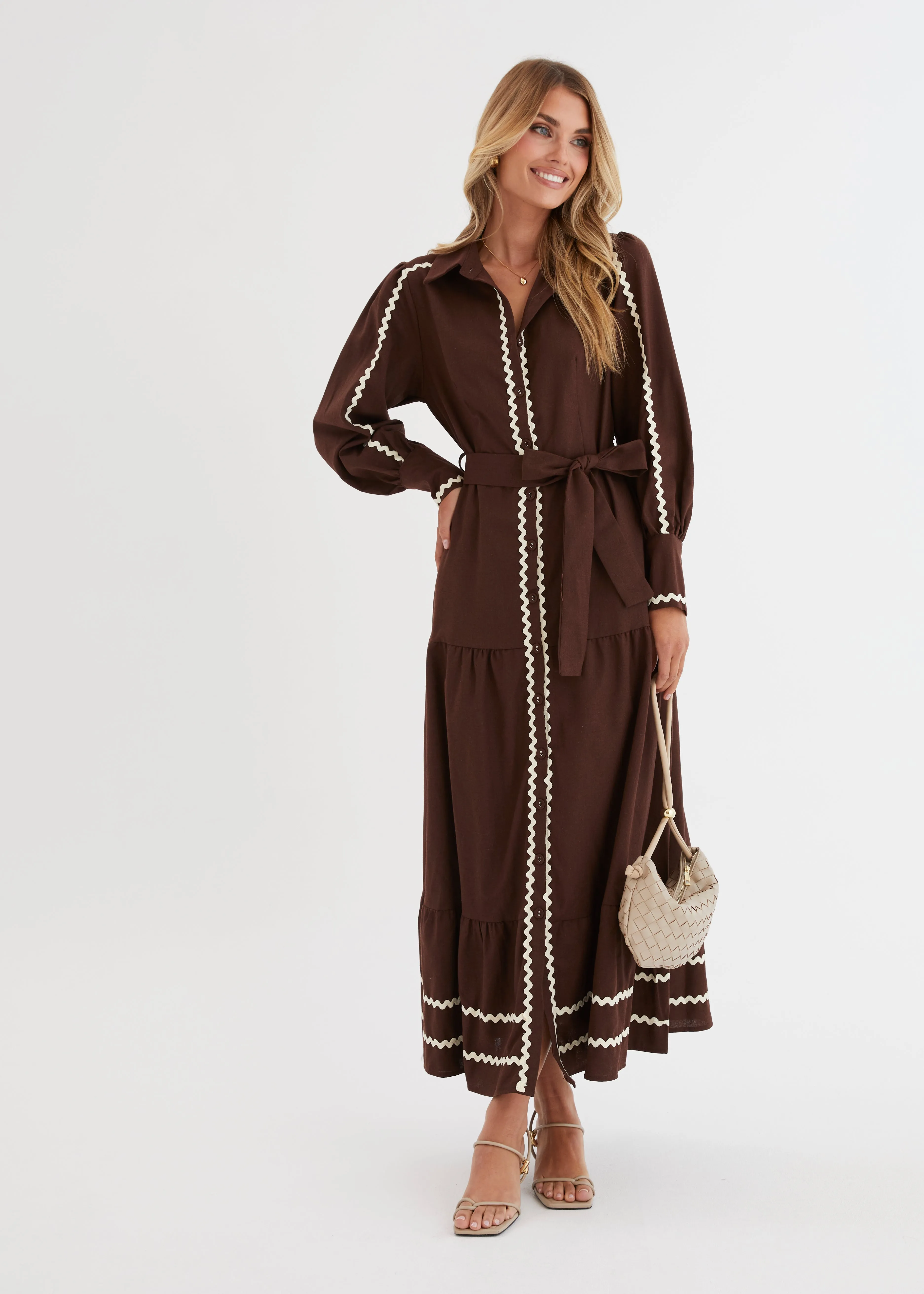 Jordana Maxi Dress - Espresso sold by Gingham & Heels