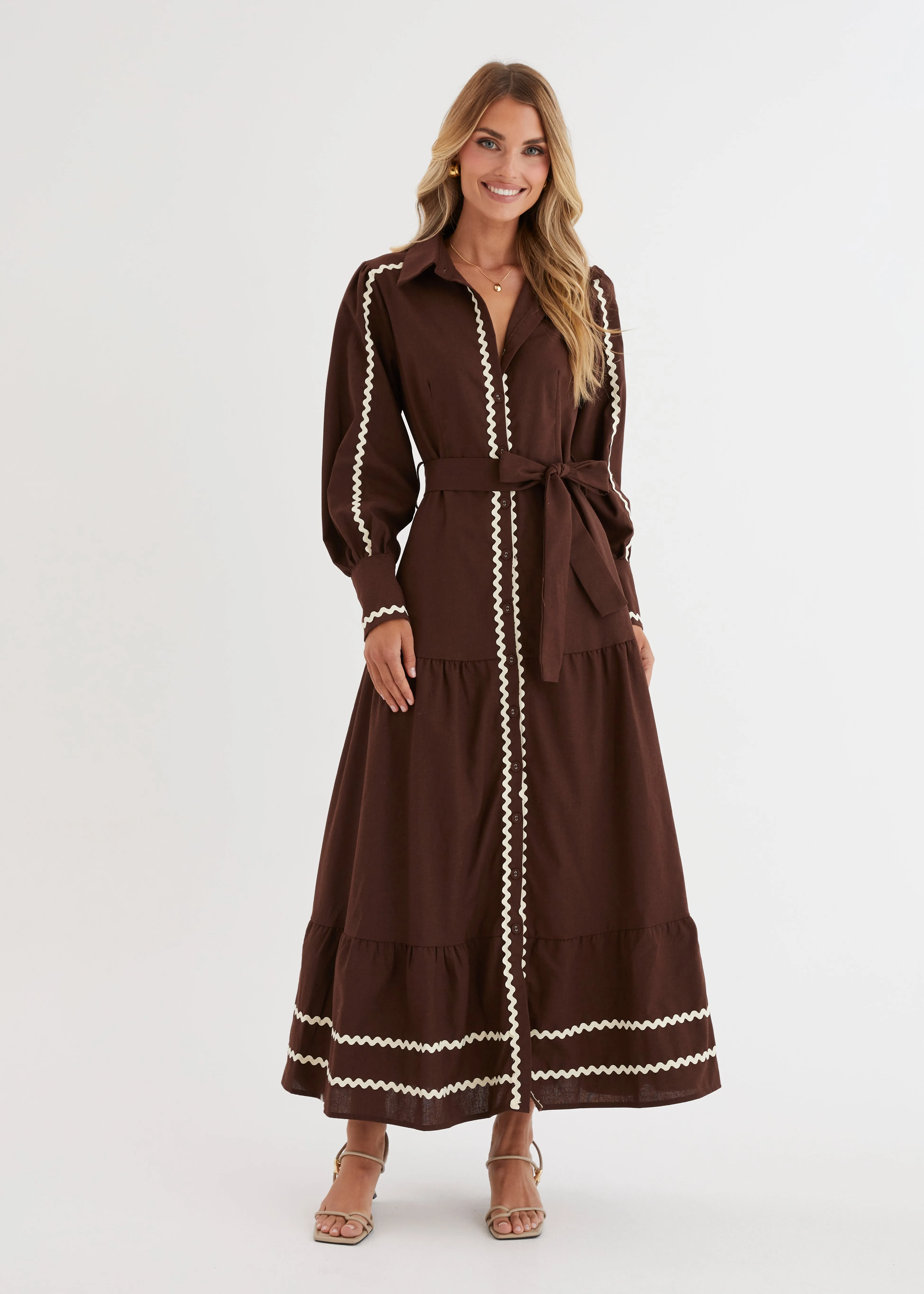 Jordana Maxi Dress - Espresso sold by Gingham & Heels product image thumbnail 2