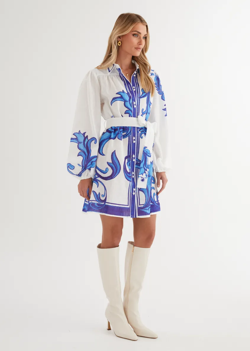 Nicoletta Dress - Blue Zayna sold by Gingham & Heels product image thumbnail 5