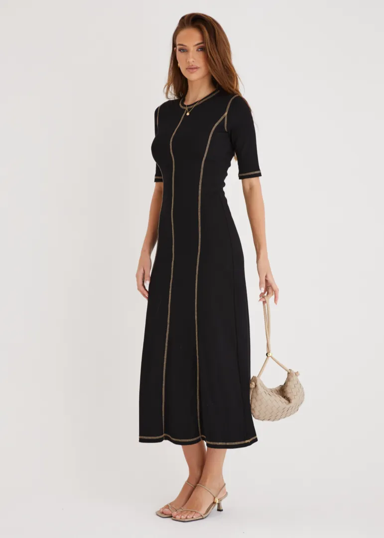 Simba Midi Dress - Black sold by Gingham & Heels product image thumbnail 4