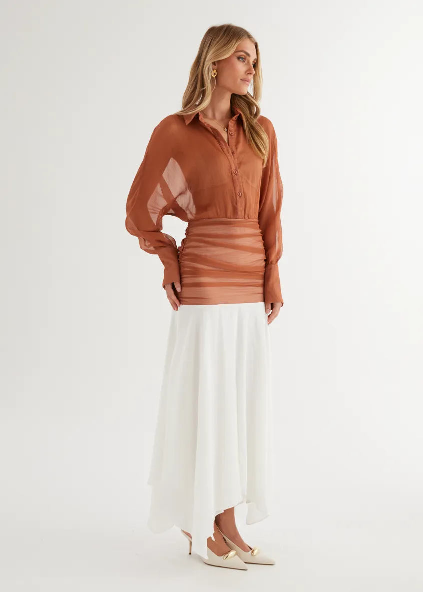 Starshine Midi Dress - Rust Splice sold by Gingham & Heels product image thumbnail 5