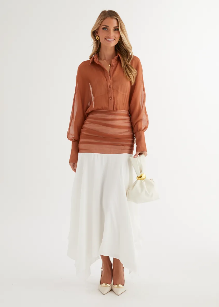 Starshine Midi Dress - Rust Splice sold by Gingham & Heels product image thumbnail 3