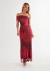 Allina Mesh Maxi Dress - Plum Floral sold by Gingham & Heels