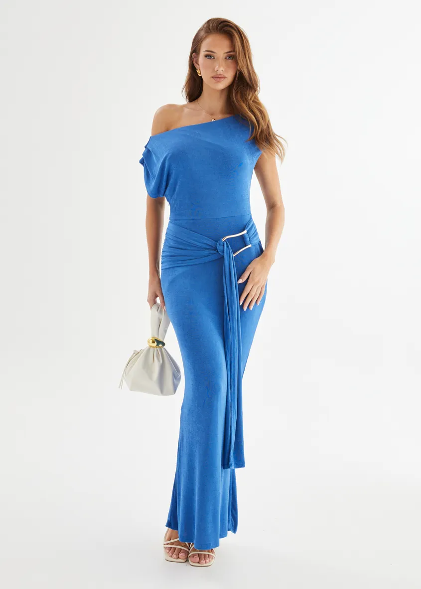 Chantelle Drop Shoulder Maxi Dress - Cobalt sold by Gingham & Heels