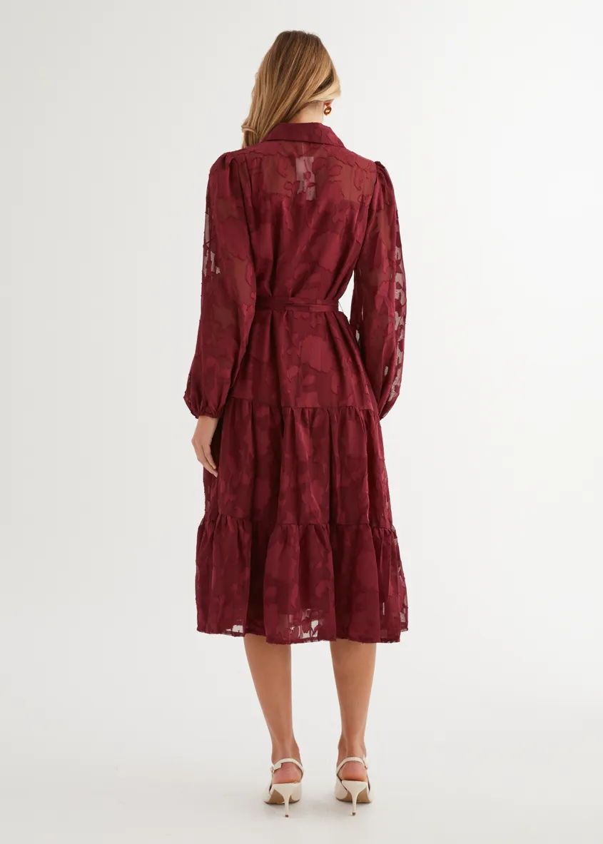 Lucinda Maxi Dress - Burgundy sold by Gingham & Heels product image thumbnail 5