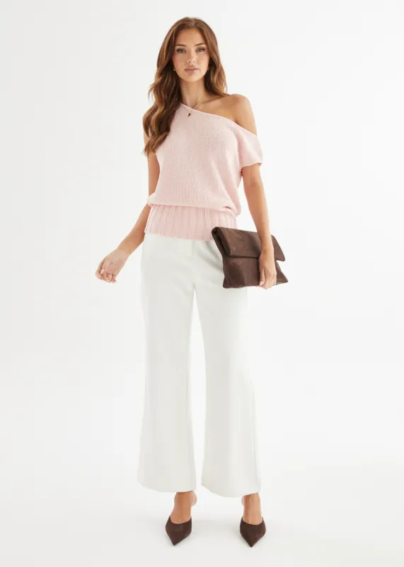Milana Drop Shoulder Top - Pink sold by Gingham & Heels