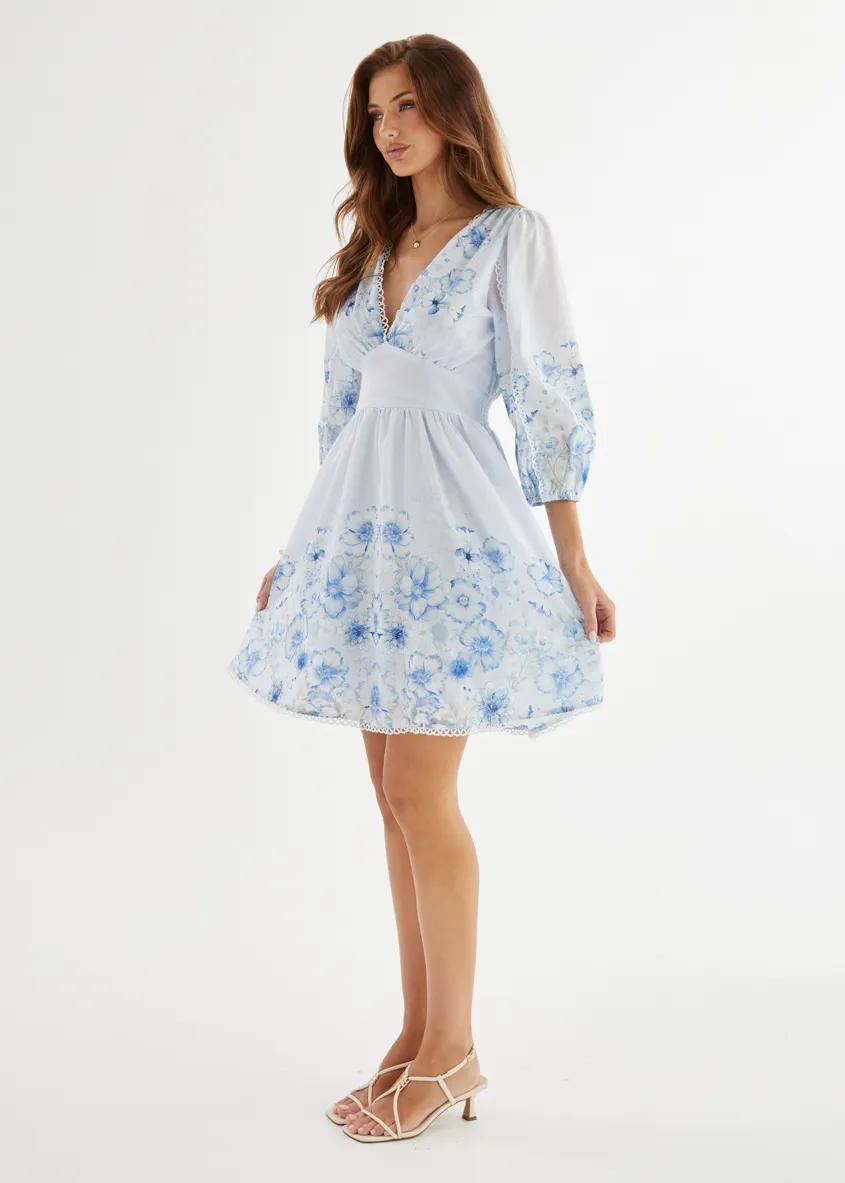 Layla Dress - Blue Flowers sold by Gingham & Heels product image thumbnail 5