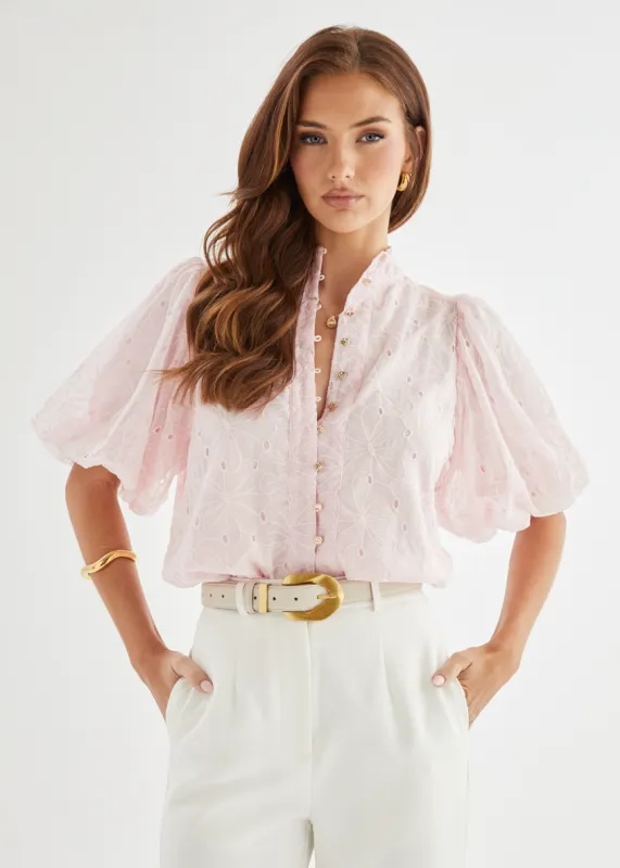 Middleton Blouse - Pink sold by Gingham & Heels