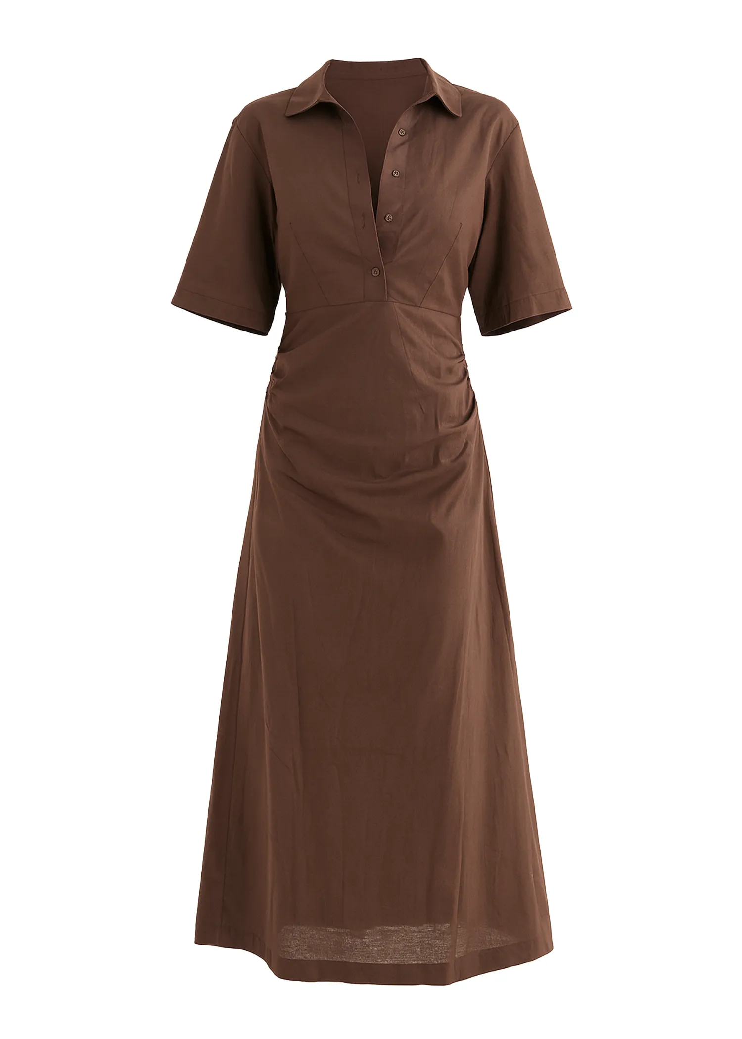 Stellar Linen Midi Dress - Espresso sold by Gingham & Heels product image thumbnail 3