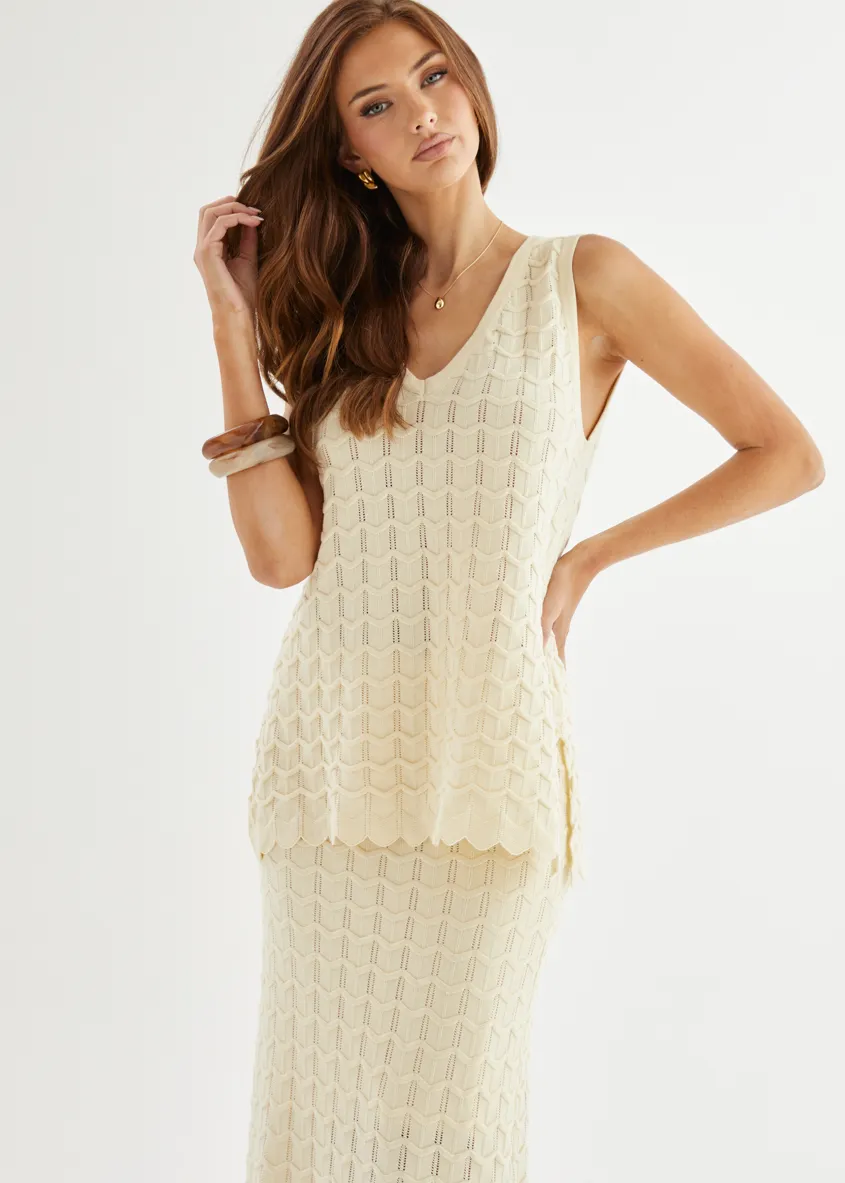 Nerida Knit Top - Cream sold by Gingham & Heels product image thumbnail 4