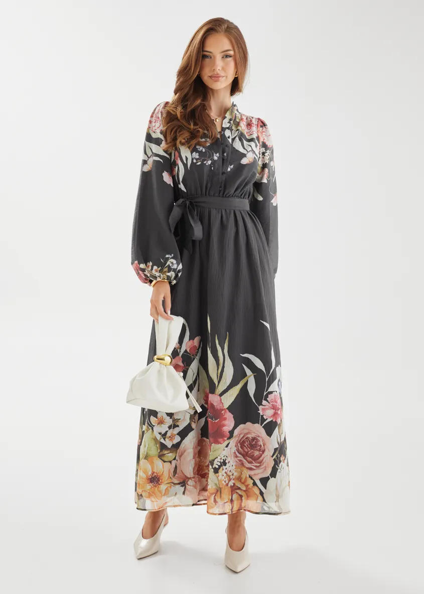 Tracie Maxi Dress - Black Garden sold by Gingham & Heels product image thumbnail 4