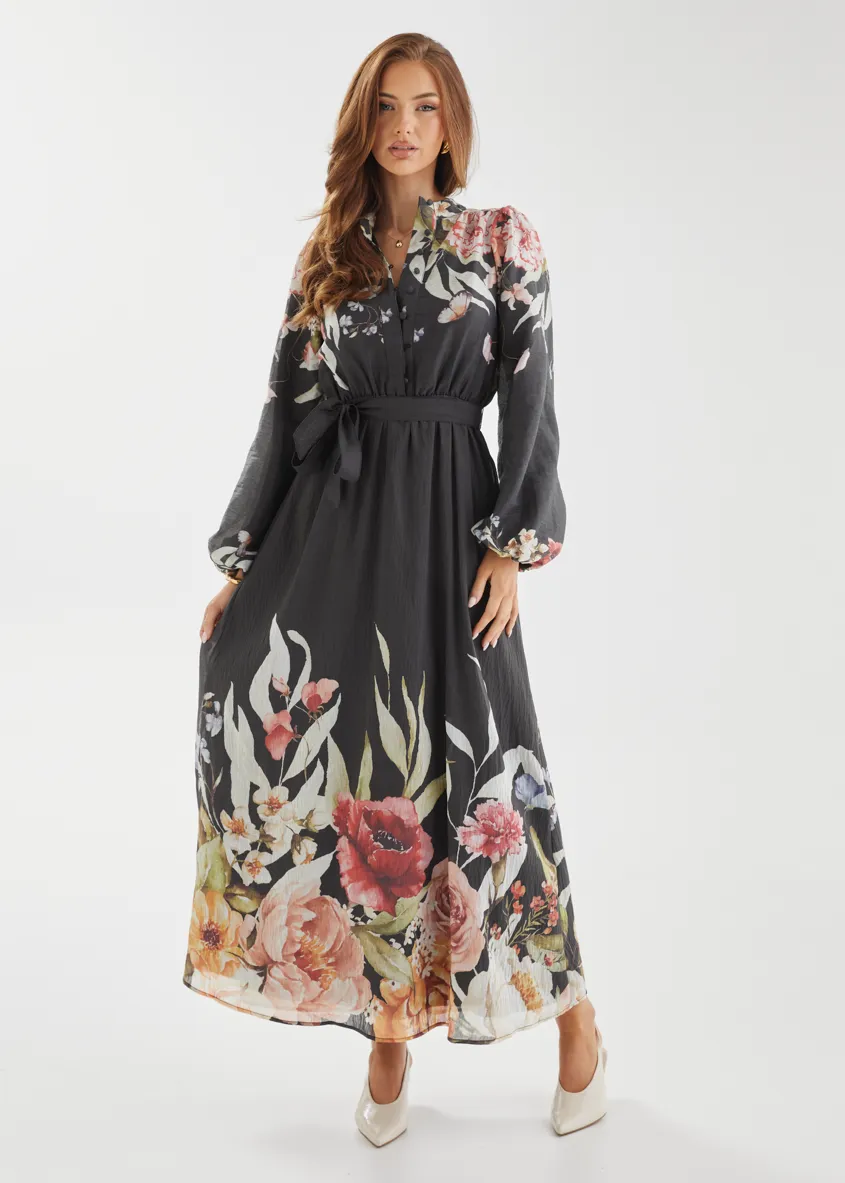 Tracie Maxi Dress - Black Garden sold by Gingham & Heels product image thumbnail 3