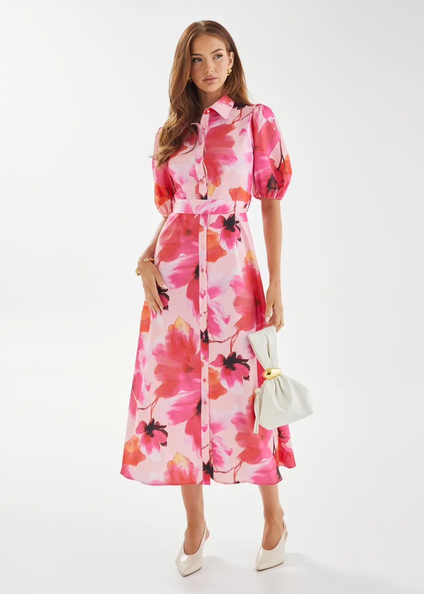 Jordyn Maxi Dress - Raspberry Floral sold by Gingham & Heels