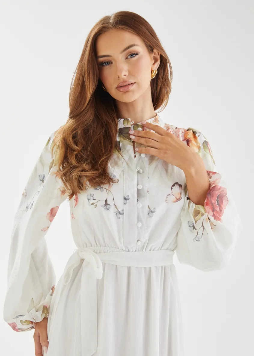 Tracie Maxi Dress - White Garden sold by Gingham & Heels product image thumbnail 2