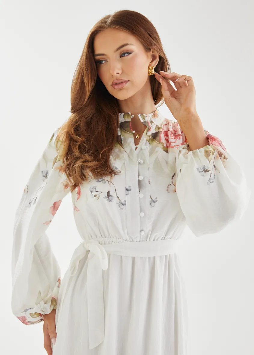 Tracie Maxi Dress - White Garden sold by Gingham & Heels product image thumbnail 4