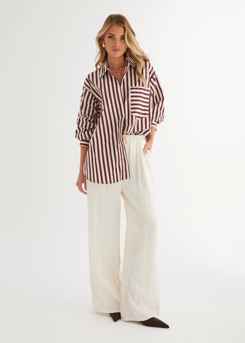 Lola Shirt - Berry Stripe sold by Gingham & Heels product image thumbnail 2