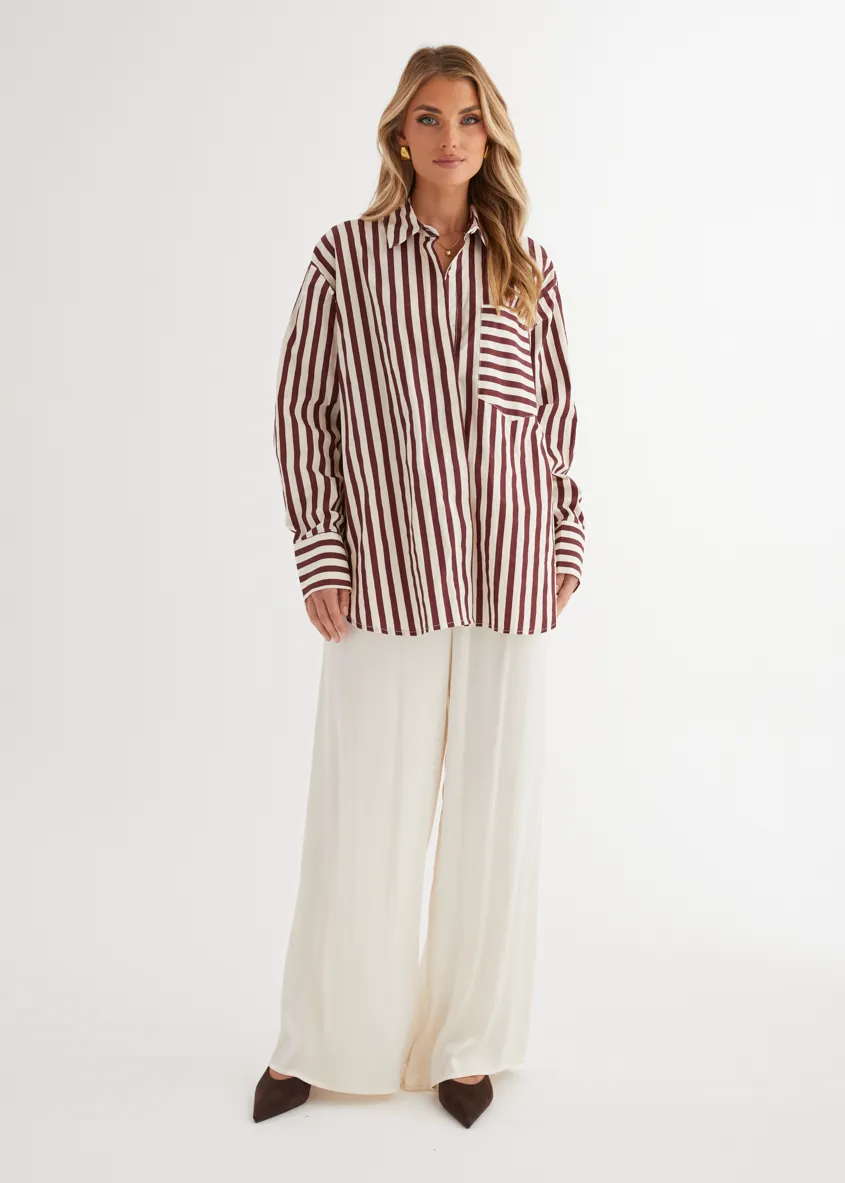 Lola Shirt - Berry Stripe sold by Gingham & Heels product image thumbnail 5