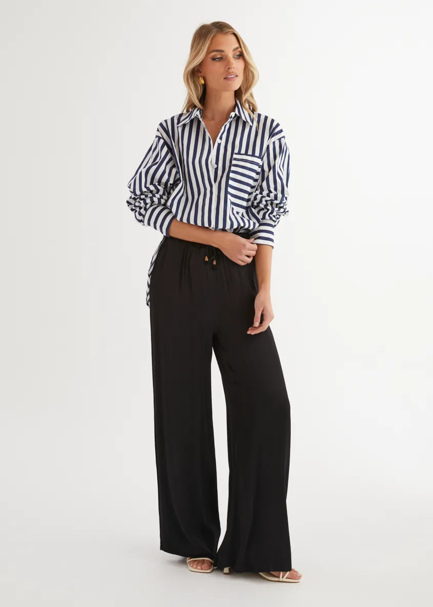 Lola Shirt - Navy Stripe sold by Gingham & Heels product image thumbnail 2