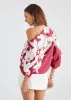 Maui Off Shoulder Top - Ruby Floral sold by Gingham & Heels