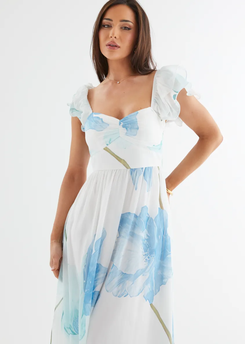 Nahla Maxi Dress - Blue Wildflower sold by Gingham & Heels product image thumbnail 5