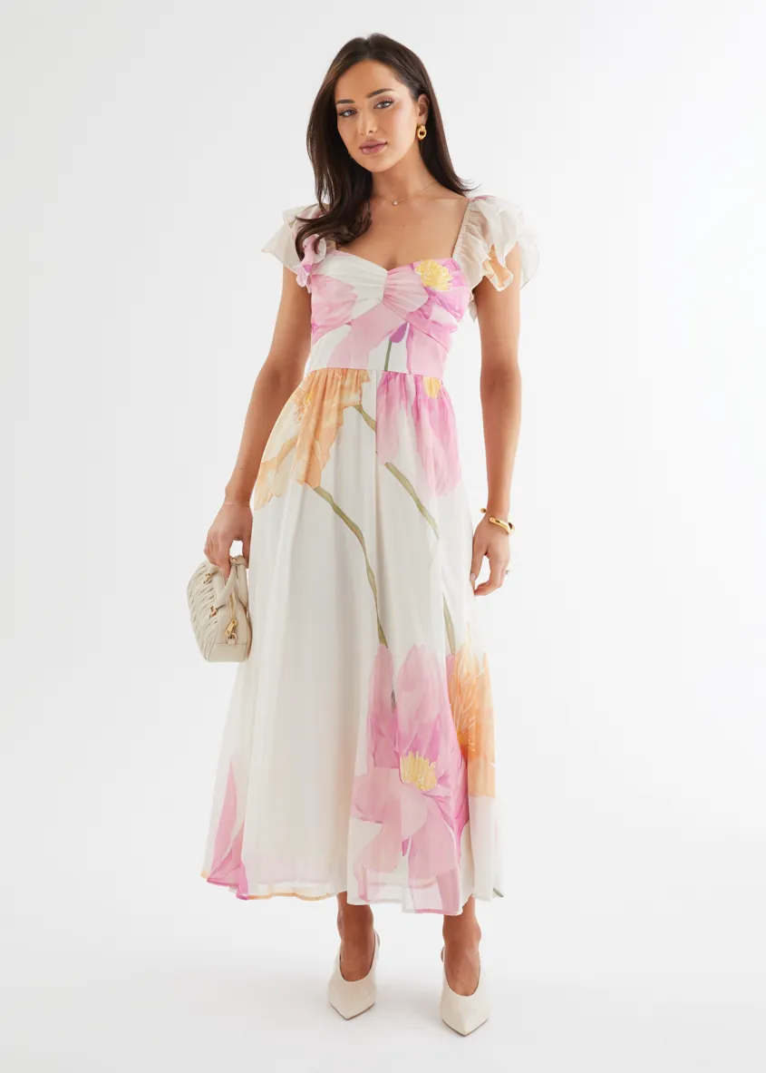 Nahla Maxi Dress - Pink Wildflower sold by Gingham & Heels product image thumbnail 5