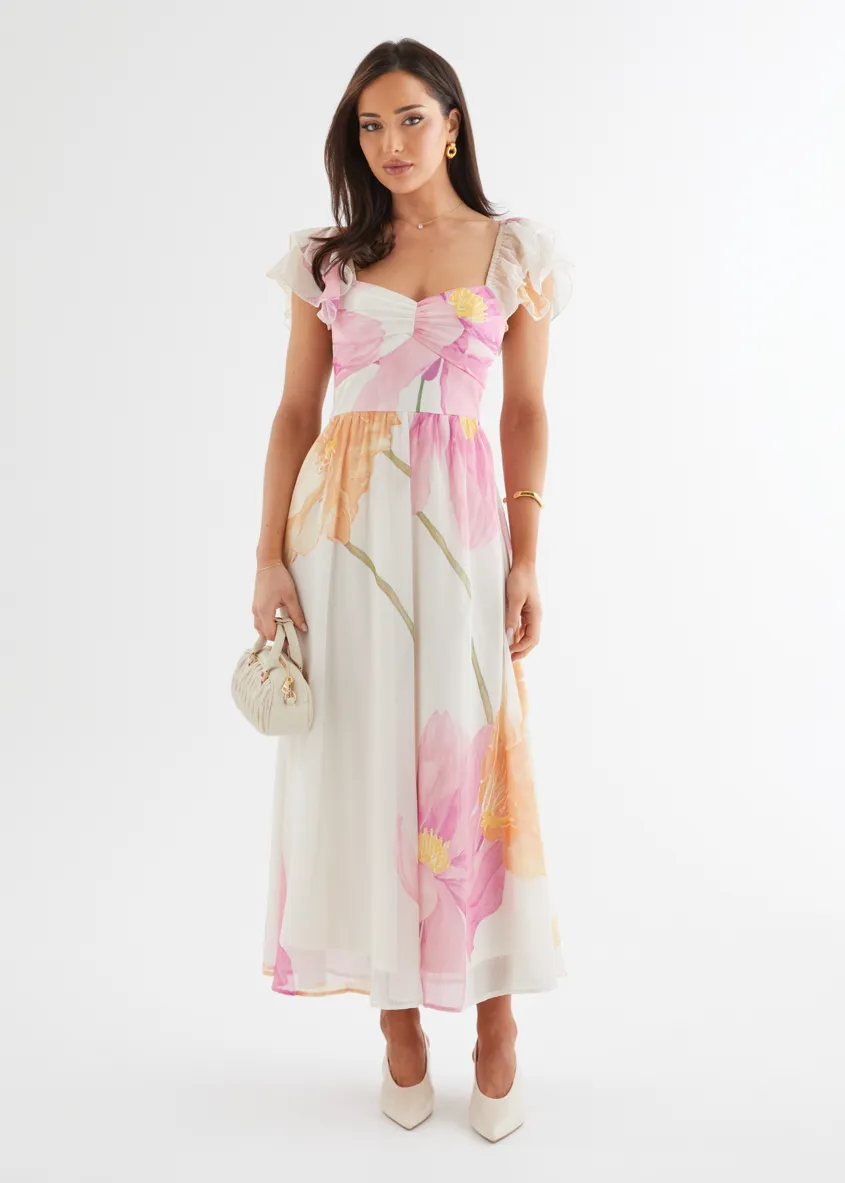 Nahla Maxi Dress - Pink Wildflower sold by Gingham & Heels product image thumbnail 4
