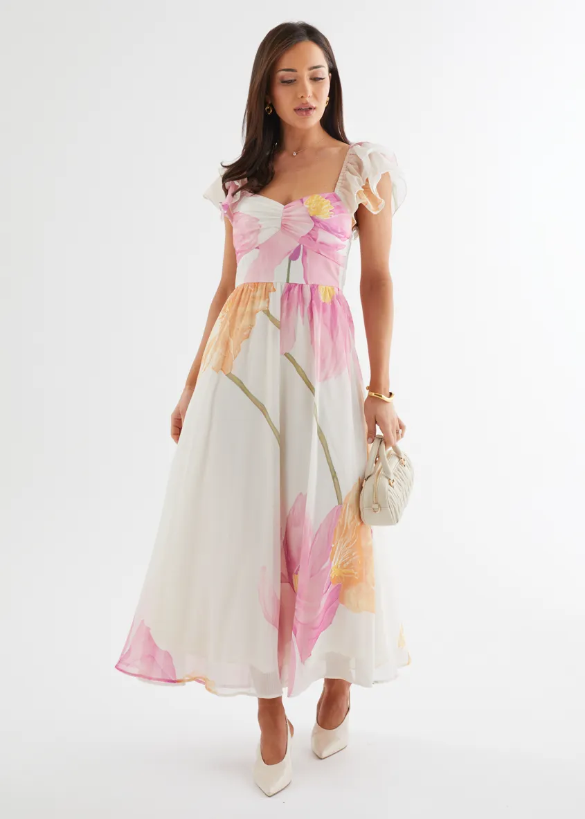 Nahla Maxi Dress - Pink Wildflower sold by Gingham & Heels product image thumbnail 2