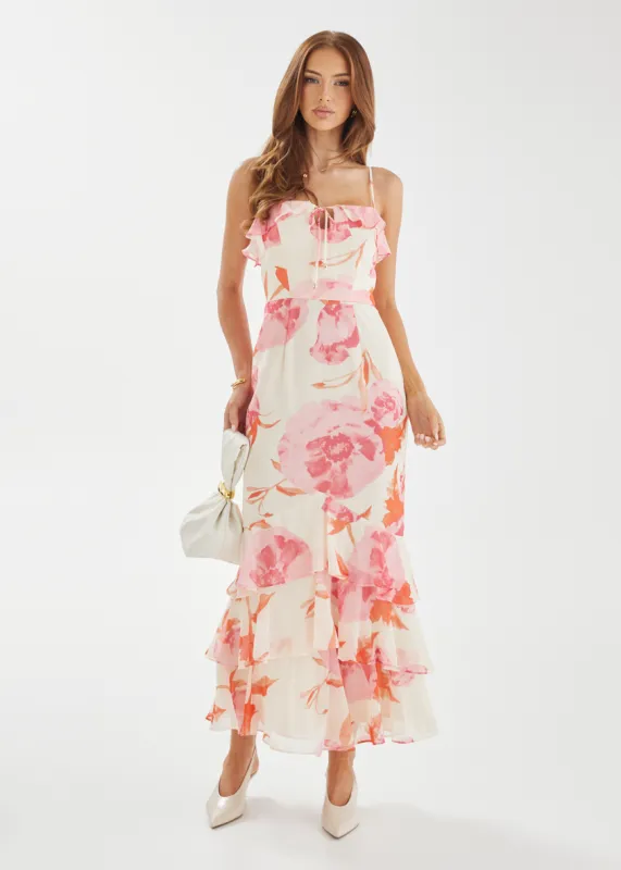 Renn Maxi Dress - Pink Bloom sold by Gingham & Heels