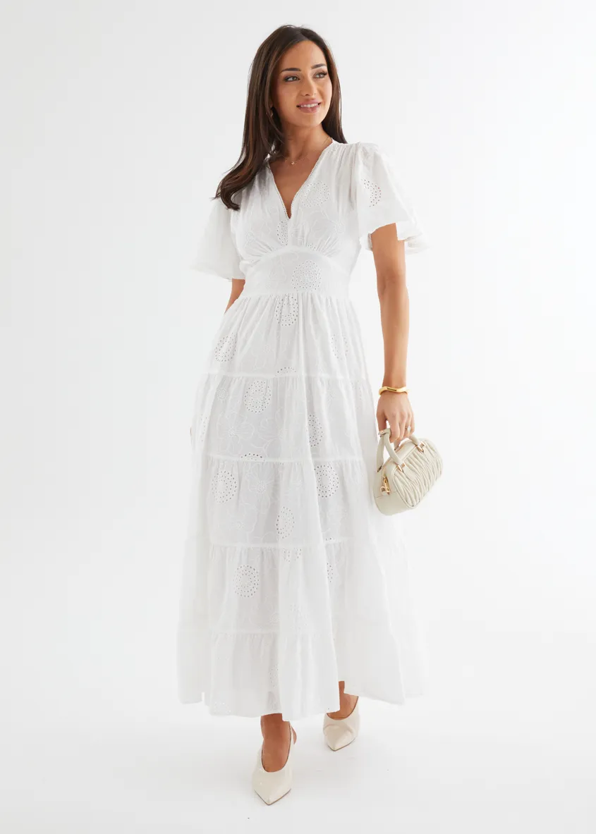Alexa Maxi Dress - Off White sold by Gingham & Heels product image thumbnail 2
