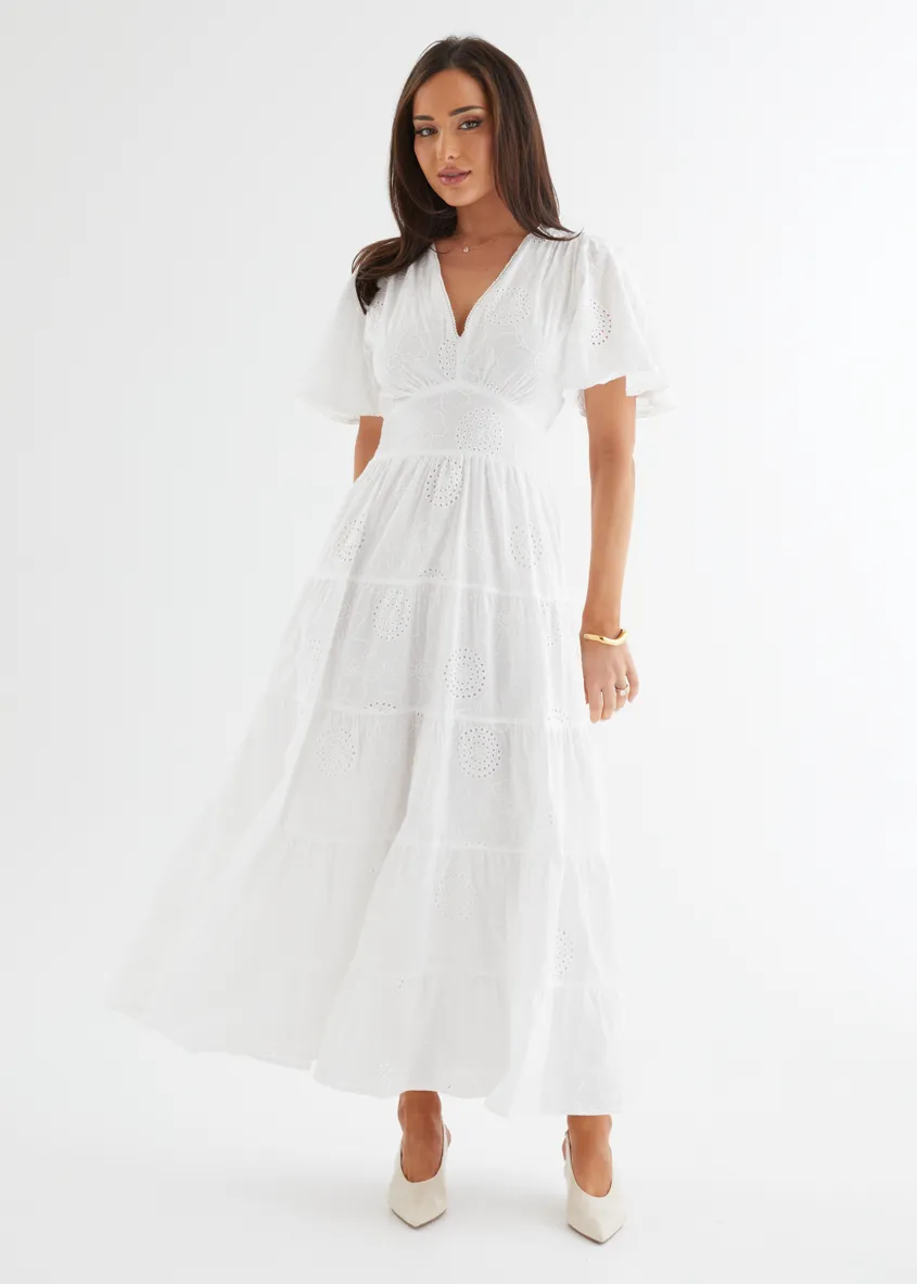 Alexa Maxi Dress - Off White sold by Gingham & Heels product image thumbnail 4